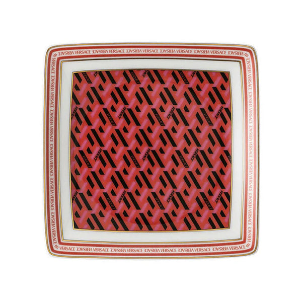 Versace - Square Rosenthal Coppetta La Greca Signature Red