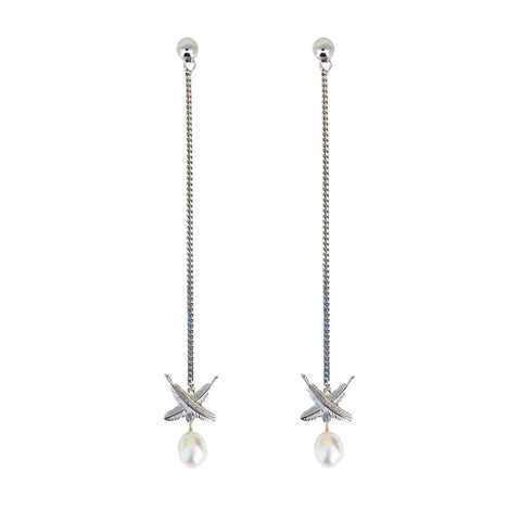 Boh Runga - Feather Kisses Pearl Drop Earrings