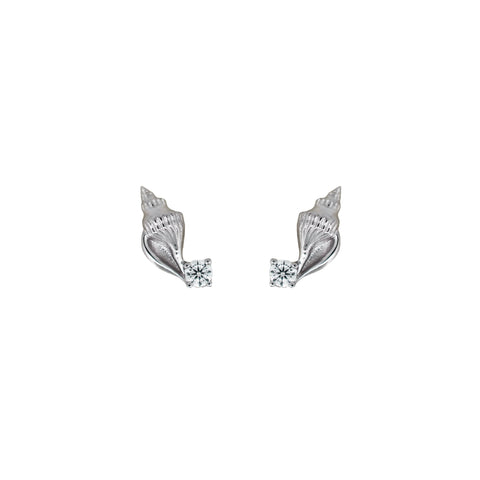 Boh Runga - Pearly Shell Studs Silver