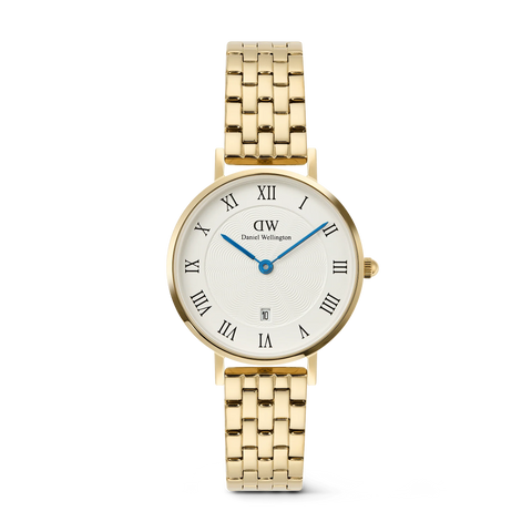 Daniel Wellington - Petite Roman Numerals Date 5-link Gold