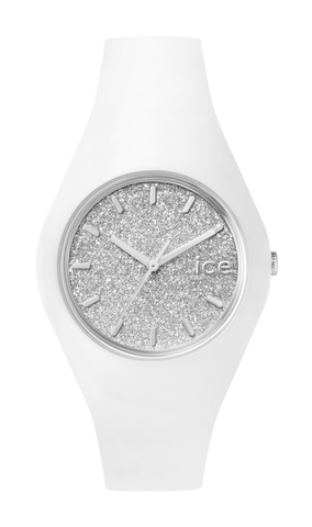ICE Glitter White & Silver Unisex Watch