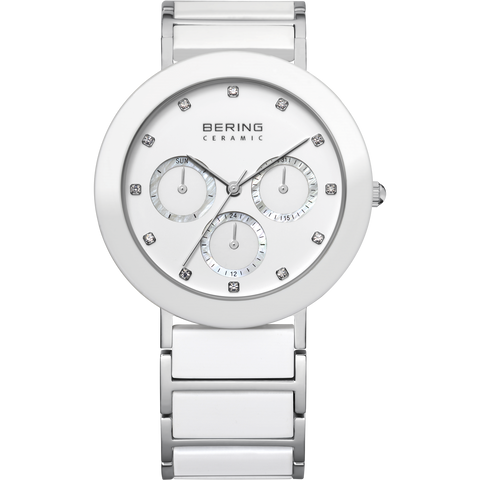 Bering Multifunction White Ceramic Watch 11438-754