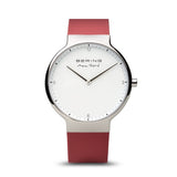 Bering Max René / Polished Silver / Red (40mm) / 15540-500