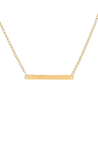 Stolen Girlfriends Club - Plank Necklace Gold Plated