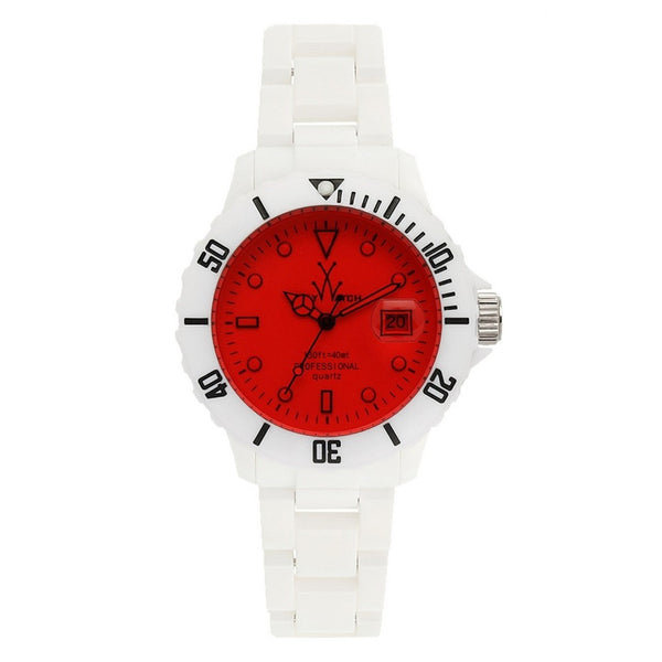 TOYWATCH - WHITE & RED FLUO