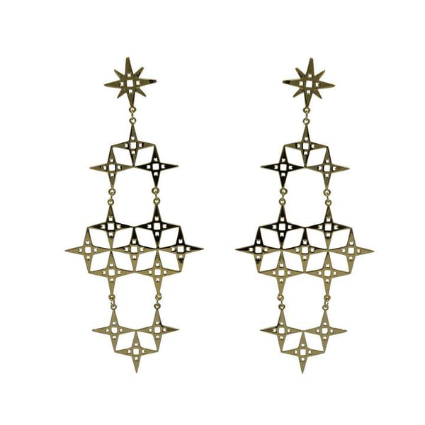 Lindi Kingi North Star Earrings - Gold Plate