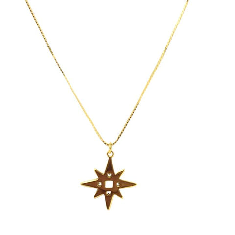 Lindi Kingi Single Star Necklace - Gold Plate