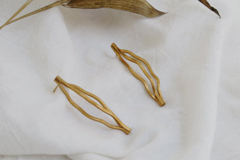 Joidart - Curve Earrings Golden