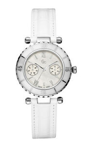 Guess Collection Watch - Leather Strap White And Silver - Mother Of Pearl