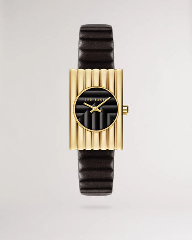 Ted Baker - Rectangle Framed Leather Watch
