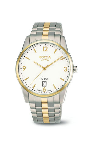 Boccia - Two Tone Watch with Date