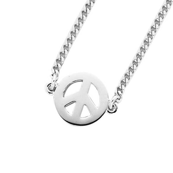 Karen Walker Mini Peace Necklace - Silver