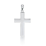 Sterling Silver Solid Cross Pendant (With Chain)