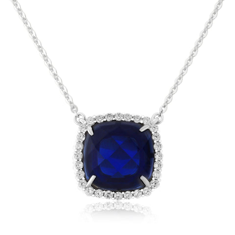 Waterford Synthetic Sapphire & CZ Set Pendant - WP131