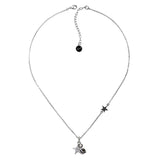 Karl Lagerfeld Silver Plated Eclectic Stud Necklace