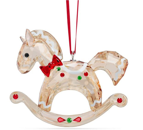 Swarovski - Holiday Cheers Gingerbread Rocking Horse Ornament