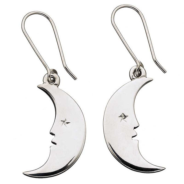 Karen Walker Moon Earrings - Silver