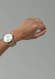 Nixon - Sentry Leather Watch Silver/Tan
