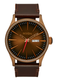 Nixon - Sentry Leather Watch - Bronze/Black