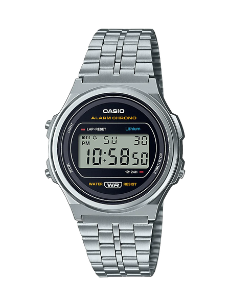 Casio - Vintage Digital Round Silver Watch