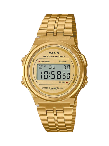 Casio - Vintage Digital Round Gold Watch