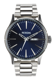 Nixon - Sentry Stainless Steel Watch - Blue Sunray