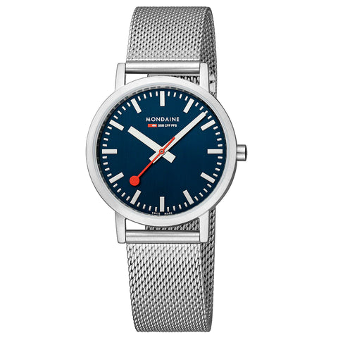 Mondaine - Classic Deep Blue 36mm Watch