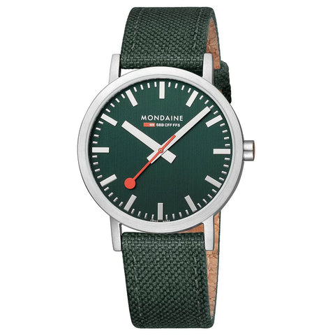 Mondaine - Classic 40mm Forest Green Watch