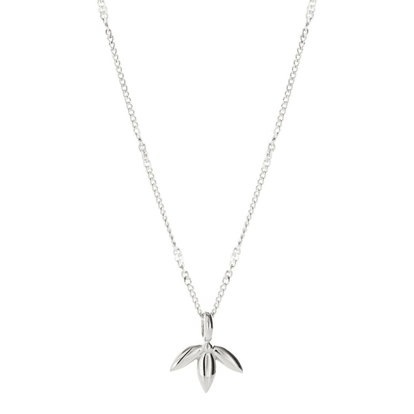 Najo - Silver Hanging Leaf Necklace