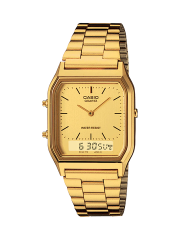Casio - Dress Duo Gold Tone Watch