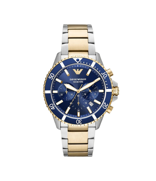 Emporio Armani -Chronograph Two-Tone Stainless Steel Watch