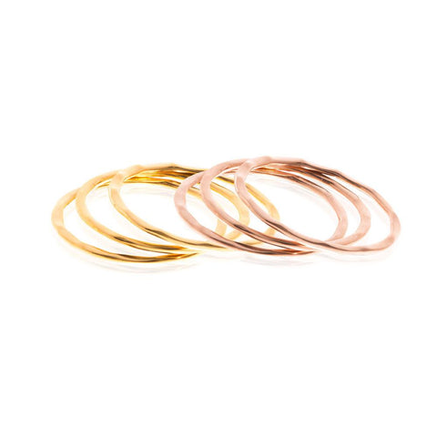 Boh Runga Small But Perfectly Formed Lil Stacker Rings - 9ct Rose Gold, Size K