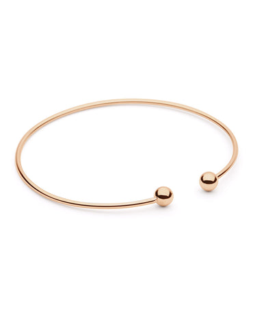 Kiss to the Night Rose Gold Silver Bangle