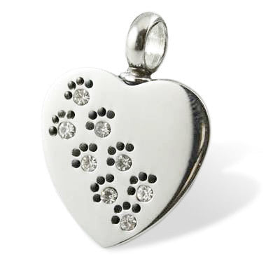 LIFE CYCLE CREMATION PENDANT - PAWS TO HEAVEN HEART
