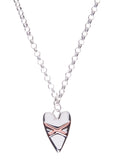 Cross My Heart Necklace - Silver & Rose Gold