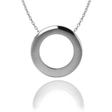 Love In A Jewel Circle Of Love Pendant - Silver, Plain