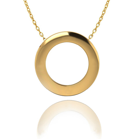 Love In A Jewel Circle Of Love Pendant - 9ct Yellow Gold, Plain
