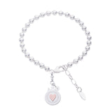 Heart Sterling Silver Declaration Bracelet "Love"
