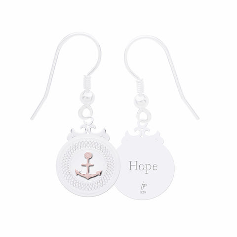 Anchor Sterling Silver Declaration Earrings "Hope"