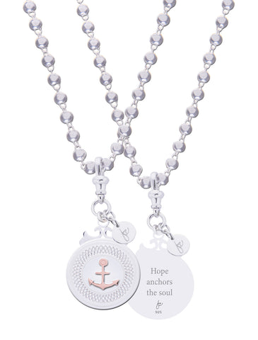 Anchor Sterling Silver Declaration Pendant "Hope Anchors The Soul"
