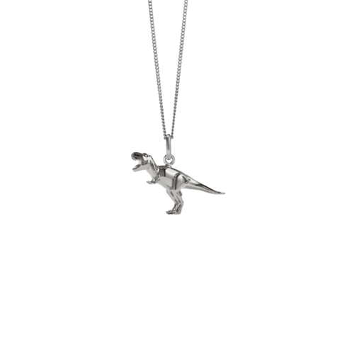 Meadowlark - Dinosaur Charm Necklace Silver