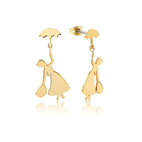 Disney Mary Poppins Flying Umbrella Drop Earrings