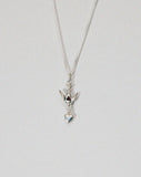 Meadowlark - Love Dove Necklace Set Silver Garnet