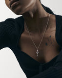 Meadowlark - Love Dove Necklace Set Silver Garnet