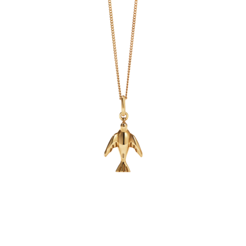 Meadowlark - Dove Charm Necklace Gold Plated