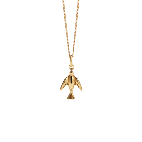 Meadowlark - Dove Charm Necklace Gold Plated
