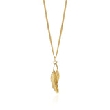 Boh Runga - Duo Miromiro Feather Pendant Gold Plated