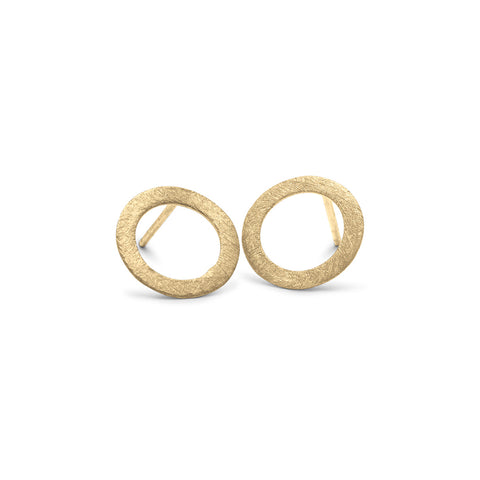 Circle - Small Open Coin Stud Earrings
