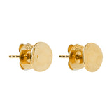 Najo - Double Beat Yellow Gold Stud Earring