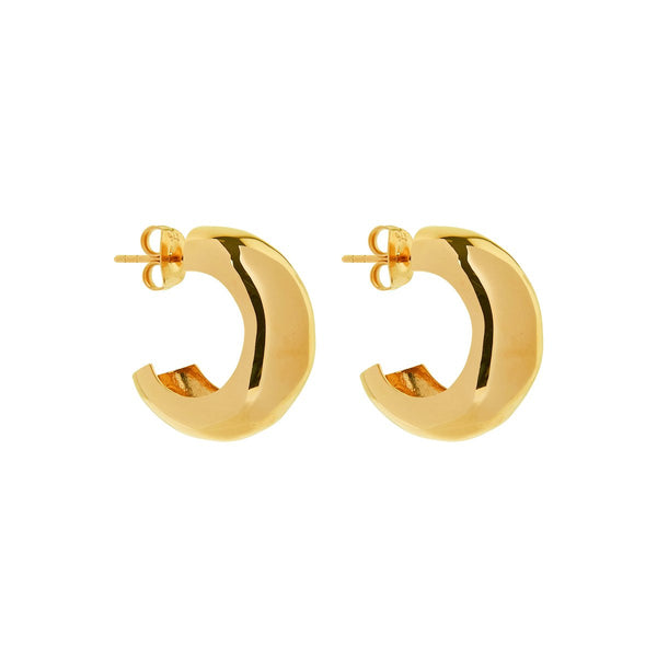 Najo - Barber Gold Stud Earrings Gold Plated
